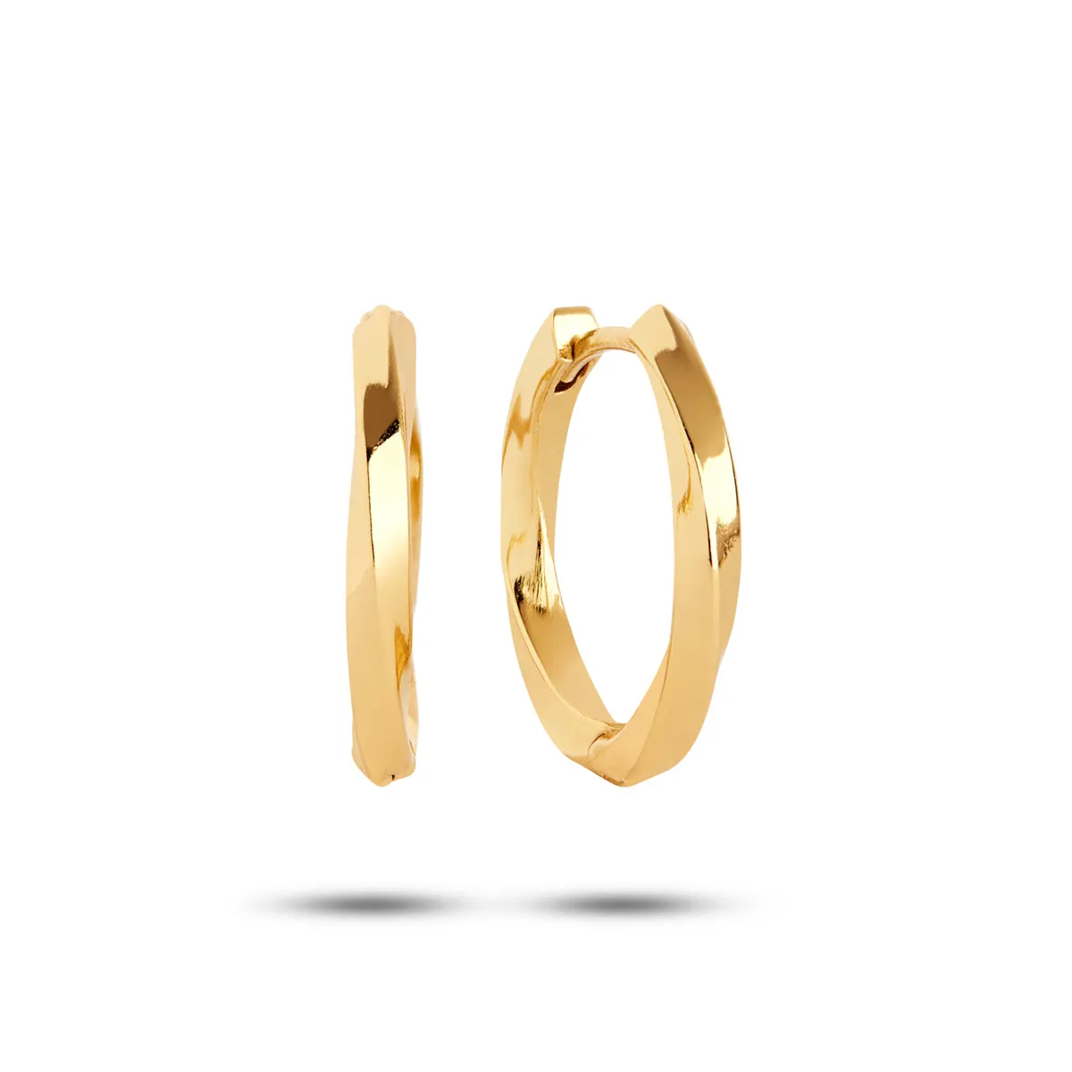 The Twist medium 18K Gold Plated Hoop