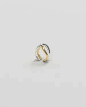 Thorn Double Mix Silver & Gold Ear Cuff