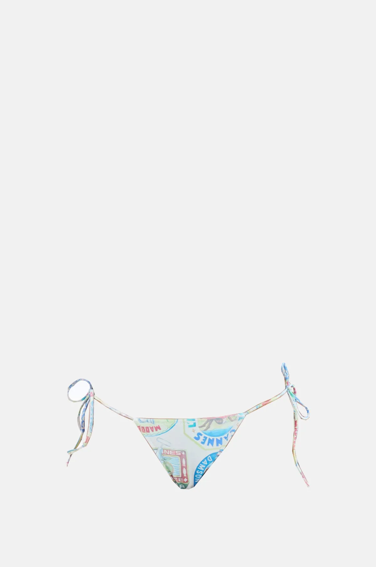 Tie Side Bikini Bottoms Hotel Print Multi
