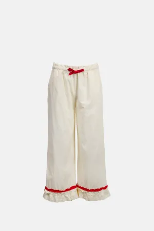 Tula Frilly Hem Trouser Butter/Red