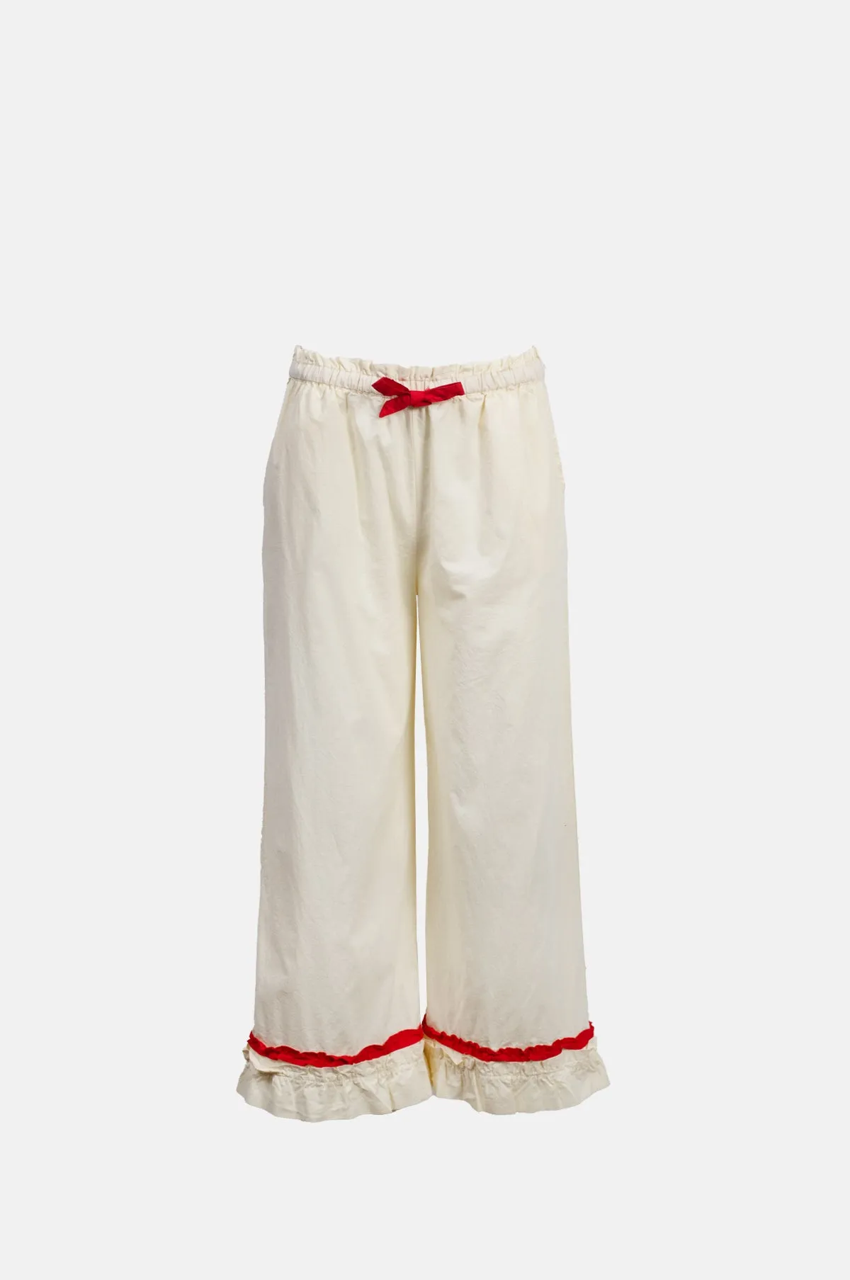 Tula Frilly Hem Trouser Butter/Red