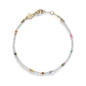 Tutti Gold Plated Bracelet w. Beads & Gemstones