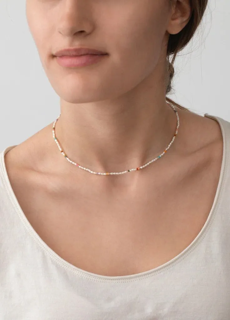 Tutti Gold Plated Necklace w. Beads & Pearls