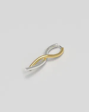 Twist Mix Silver & Gold Earring