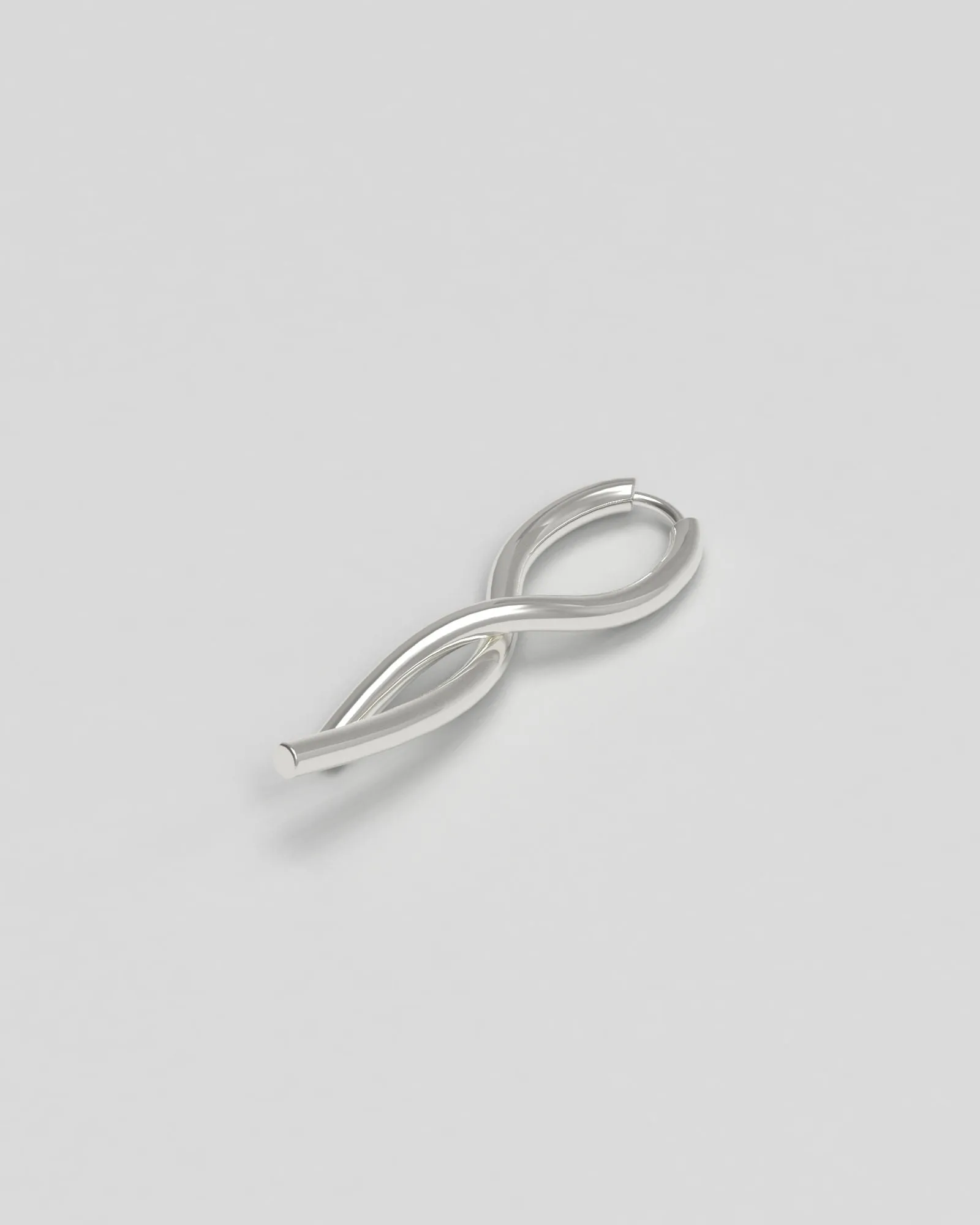 Twist Silver Hoops