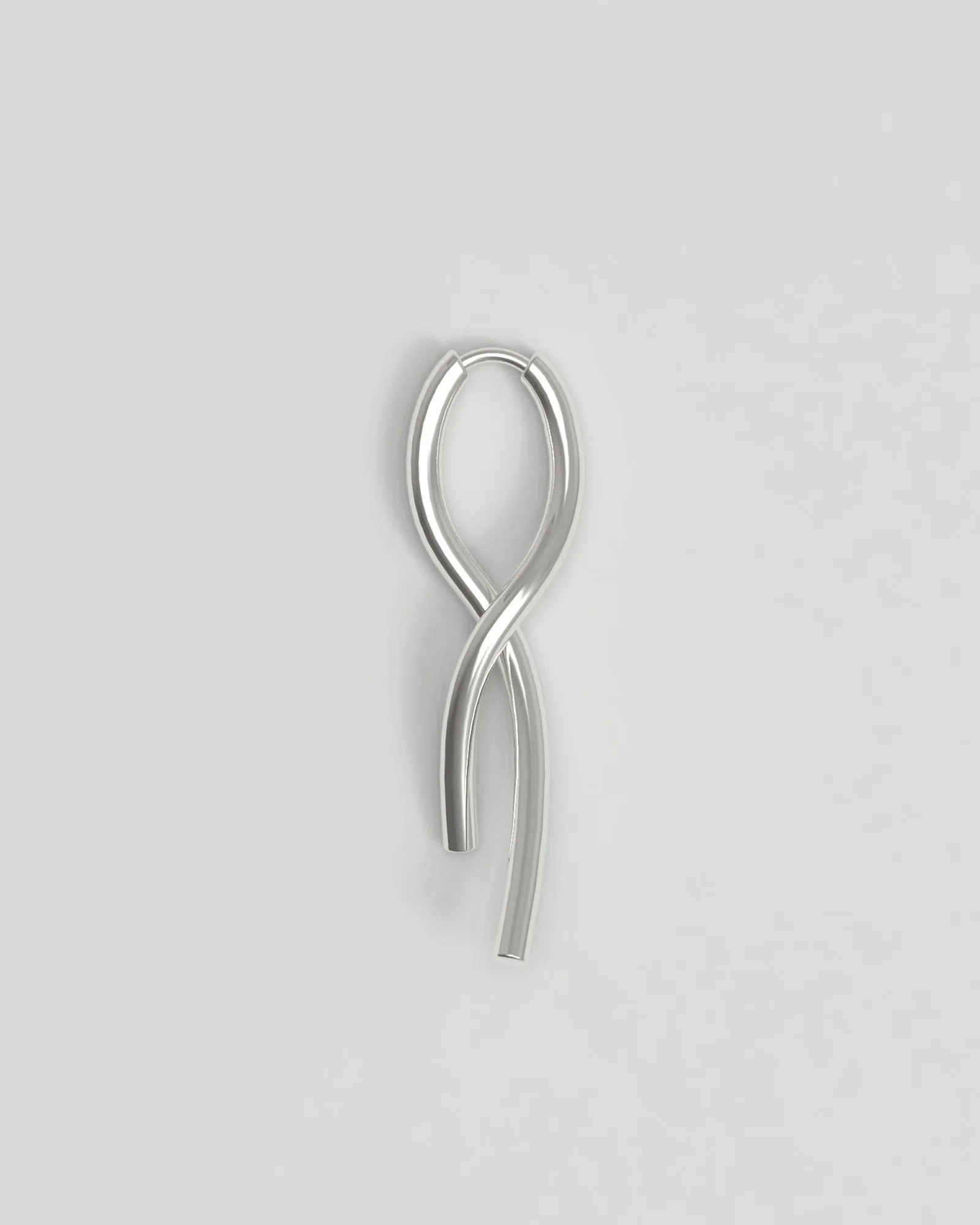 Twist Silver Hoops