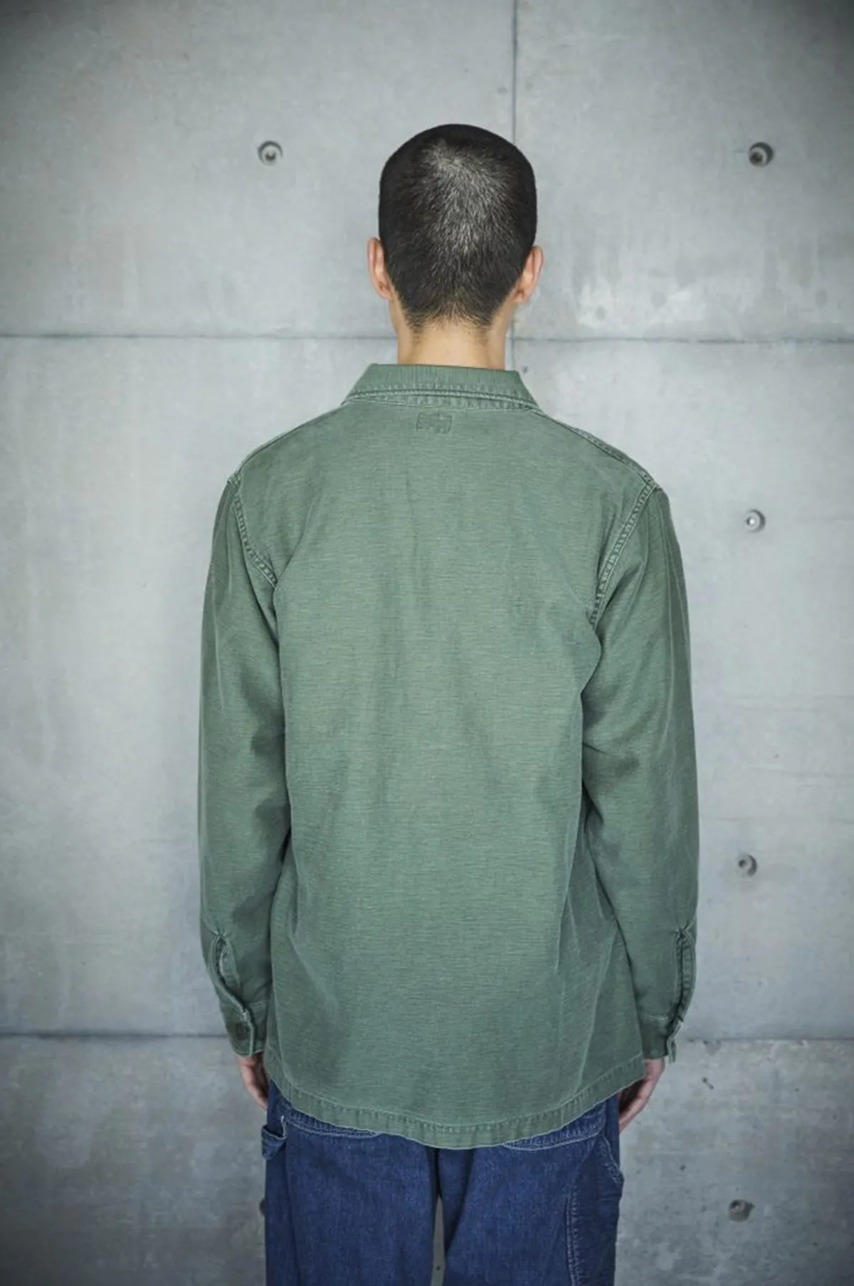 US Army Fatigue Shirt Green Used Wash