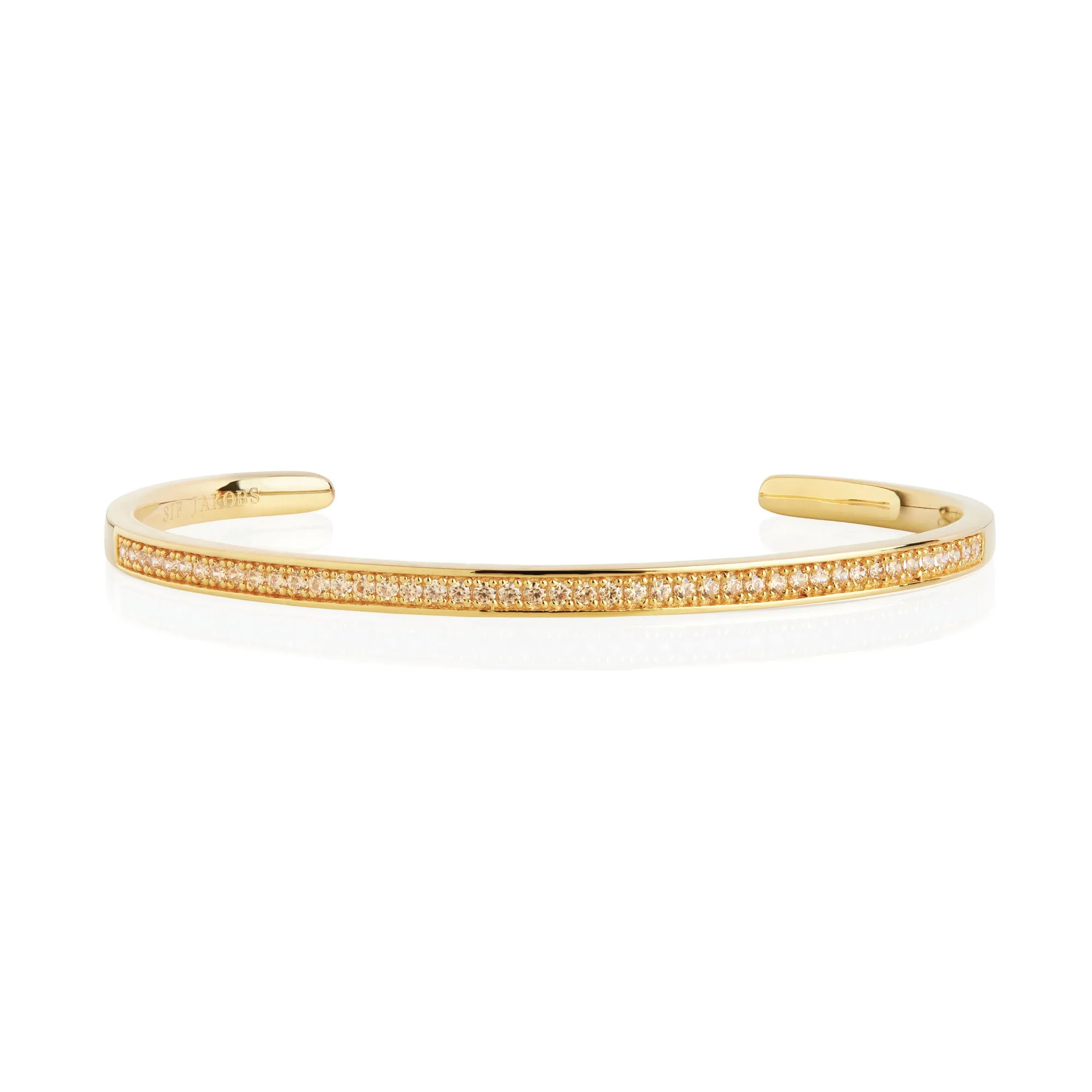 Valiano Gold Plated Bangle w. Yellow Zirconias
