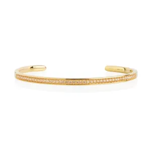 Valiano Gold Plated Bangle w. Yellow Zirconias