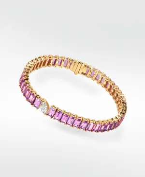 Veto Lux 14K Gold Bracelet w. Lab-Grown Diamond & Sapphires