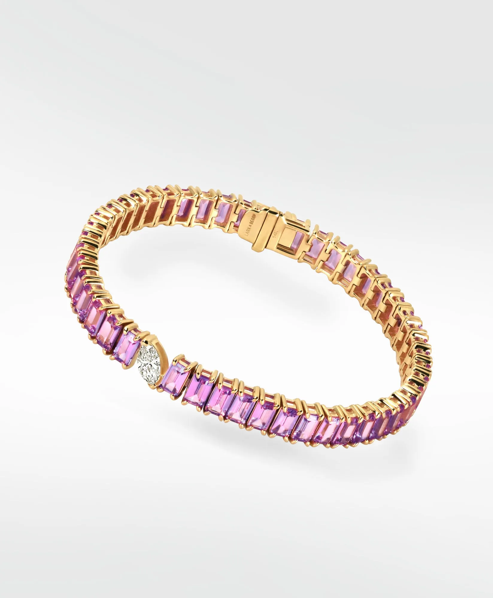 Veto Lux 14K Gold Bracelet w. Lab-Grown Diamond & Sapphires