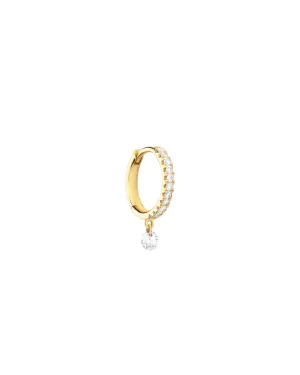 Vivre 14K Gold, White Gold or Rose Gold Huggie w. Diamonds