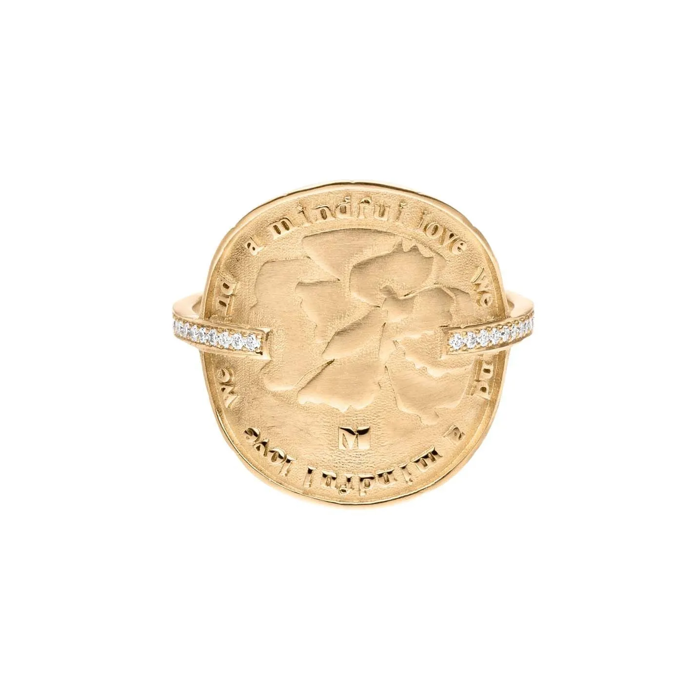 Wild Flowers 18K Gold Ring w. Lab-Grown Diamonds
