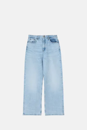 Willow Wide Jeans Worn Light Blue