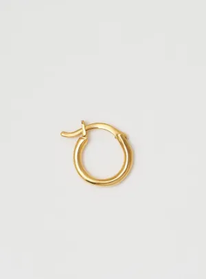 Wire Shiny 14K Gold Plated 10 mm Hoop