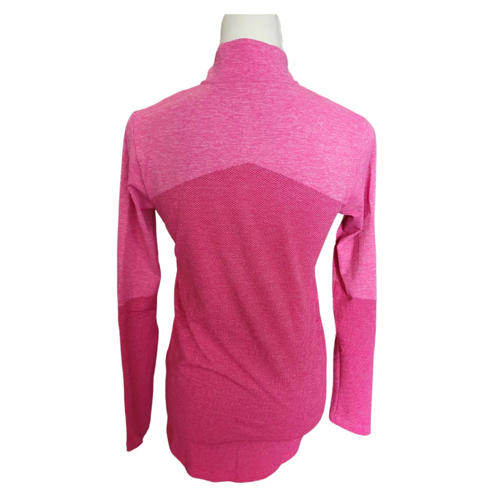 Women's Puma Pink Heather Zip Mock Pullover Size S MSP$65