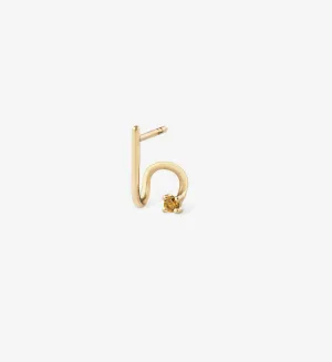 Yellow Diamond Spiral Earring 0.04 - Single