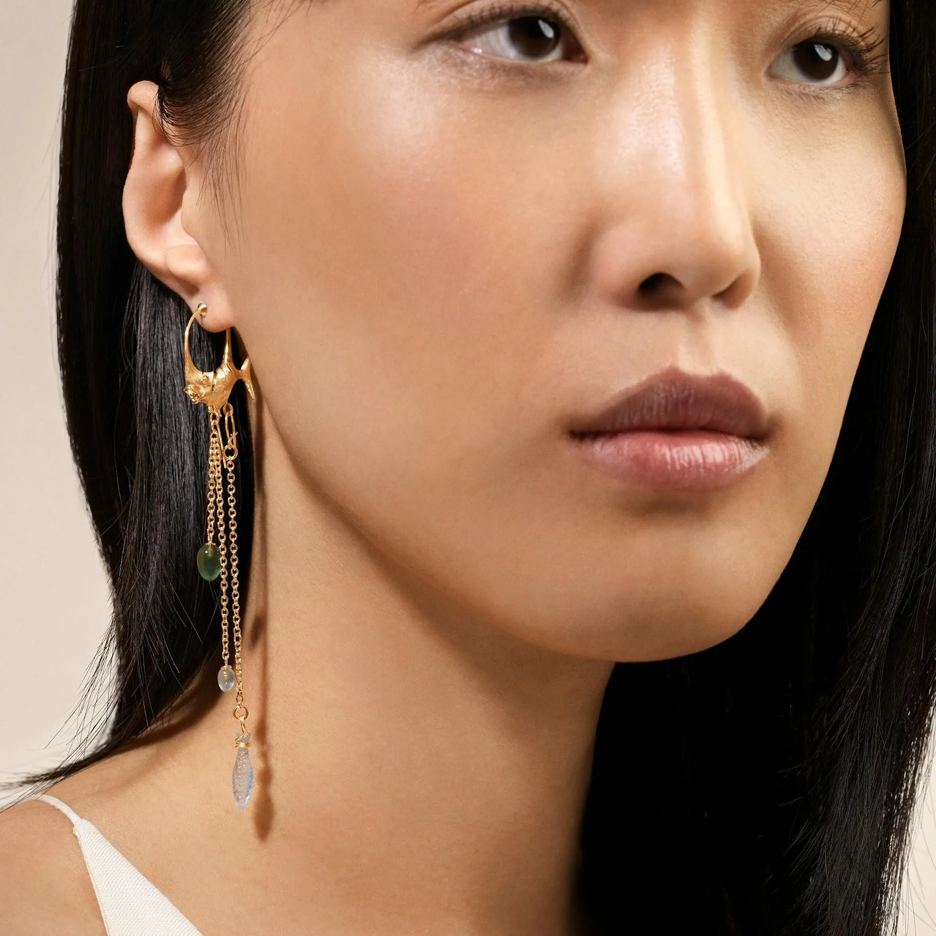 Young Fish Small 18K Gold Earrings