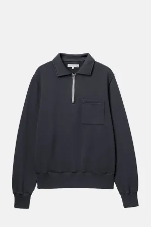 Zip Collar Sweatshirt Charcoal